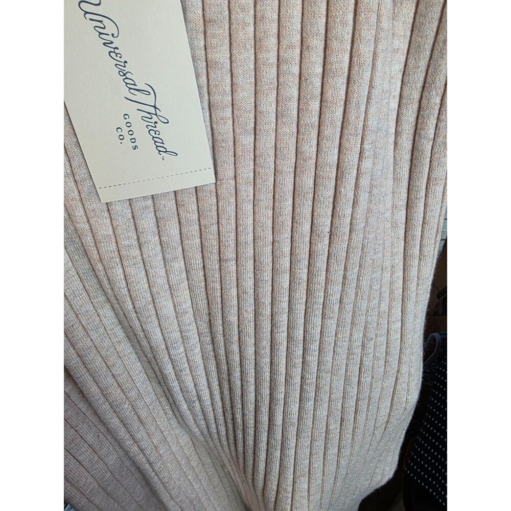 Universal Thread Ribbed Cami Maxi Dress XL Cream Beige Knit NWT Minimalist - Picture 3 of 3